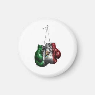 Boxhandschuh T-Shirt - Mexiko Vintage-Flagge Magnet