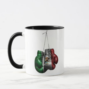 Boxhandschuh T-Shirt - Mexiko Vintage-Flagge Tasse