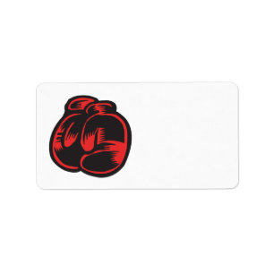 Boxhandschuhe Adressaufkleber