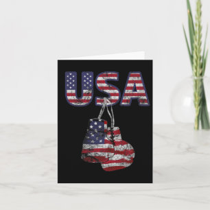 Boxhandschuhe Amerikanische Flagge T-Shirt für Dam Karte