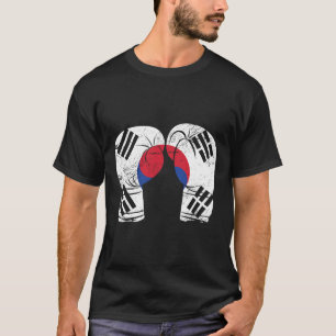 Boxhandschuhe Boxer Koreanische Flagge Südkorea T-Shirt