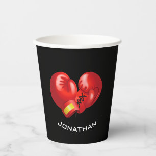 Boxhandschuhe Design Paper Cup Pappbecher