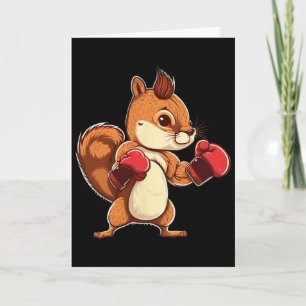 Boxhandschuhe Eichhörnchen Boxer Kickboxer Kickbox Karte