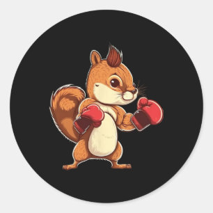Boxhandschuhe Eichhörnchen Boxer Kickboxer Kickbox Runder Aufkleber