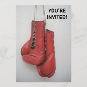 Boxhandschuhe Einladungen Geburtstag/Junggesellena