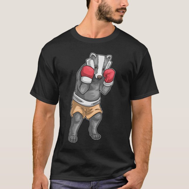 Boxhandschuhe für Badger Boxen T-Shirt (Vorderseite)