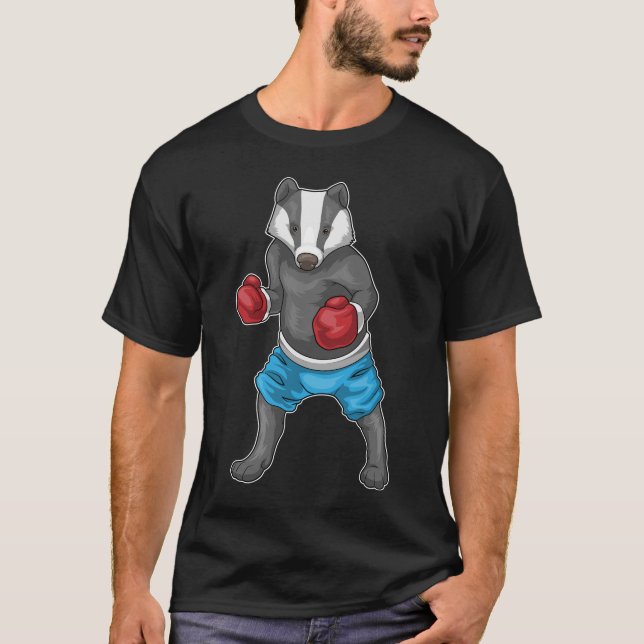 Boxhandschuhe für Badger Boxen T-Shirt (Vorderseite)