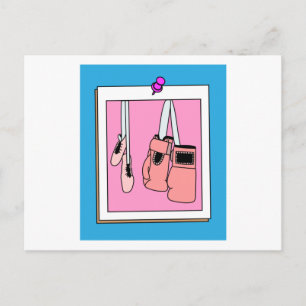 Boxhandschuhe für Frauen Postkarte