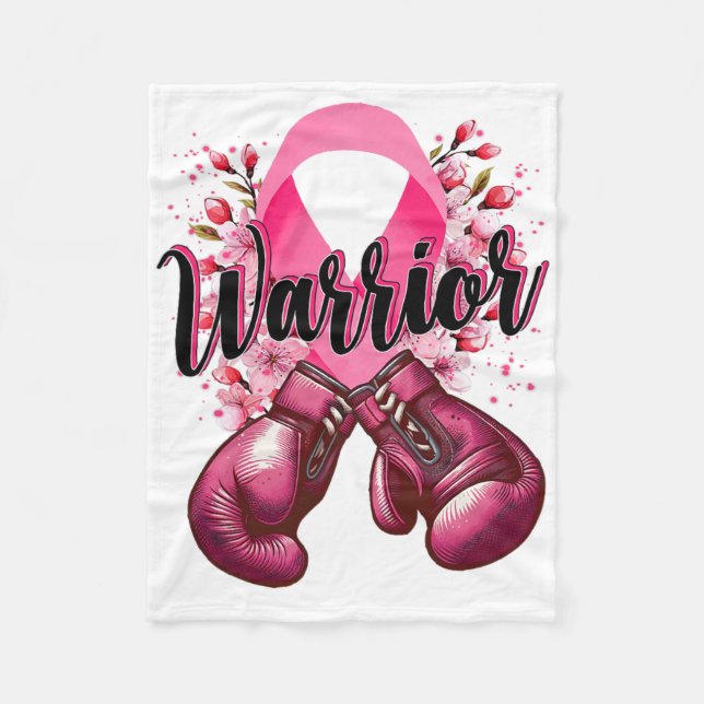 Boxhandschuhe für Krieger rosa, blühende, gespenst Fleecedecke (Vorderseite)