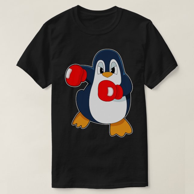 Boxhandschuhe für Penguin Boxer 1 T-Shirt (Design vorne)