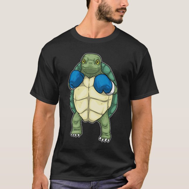 Boxhandschuhe für Turtle Boxer Boxing T-Shirt (Vorderseite)