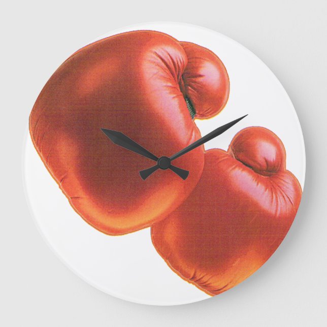 Boxhandschuhe Große Wanduhr (Vorderseite)
