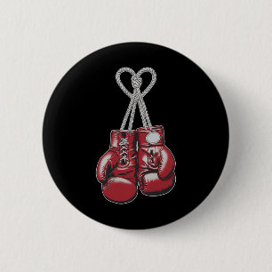 Boxhandschuhe Herz Valentinstag Kämpfer Athle Button