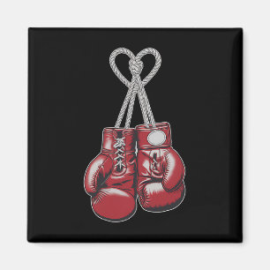 Boxhandschuhe Herz Valentinstag Kämpfer Athle Magnet