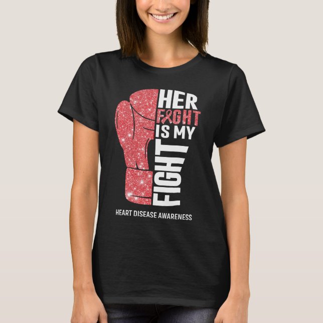 Boxhandschuhe Herzerkrankungen Krieger T-Shirt (Vorderseite)