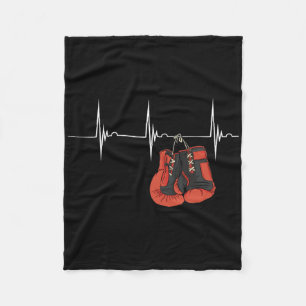 Boxhandschuhe Herzschlag Ekg Pulsschlag Mixed Mart Fleecedecke