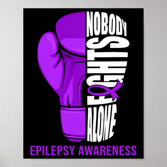 Boxhandschuhe kämpfen niemand allein gegen Epileps Poster (Vorne)