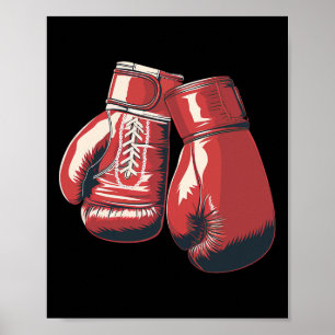 Boxhandschuhe kämpfen Sportboxstudentin Poster