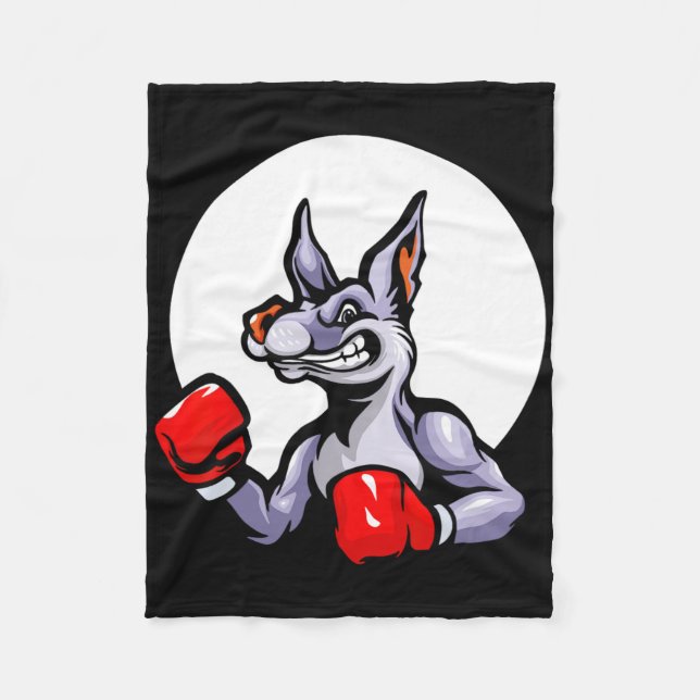 Boxhandschuhe Kangaroo Kickboxen Kampf Sport Mma Fleecedecke (Vorderseite)
