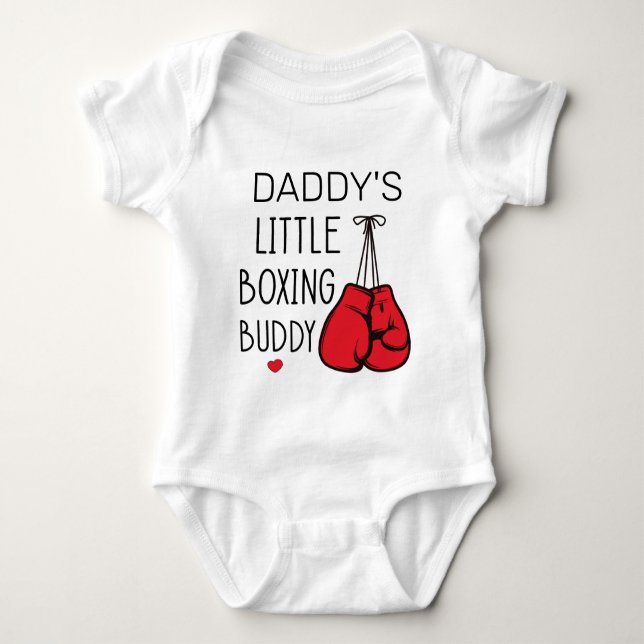 Boxhandschuhe - Kickboxing - Daddy's Boxing Buddy Baby Strampler (Vorderseite)