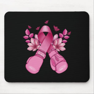 Boxhandschuhe mit rosa Ribbon Brustkrebs-Supplemen Mousepad