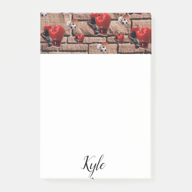 Boxhandschuhe nach der Installation Post-it Klebezettel (Vorderseite)