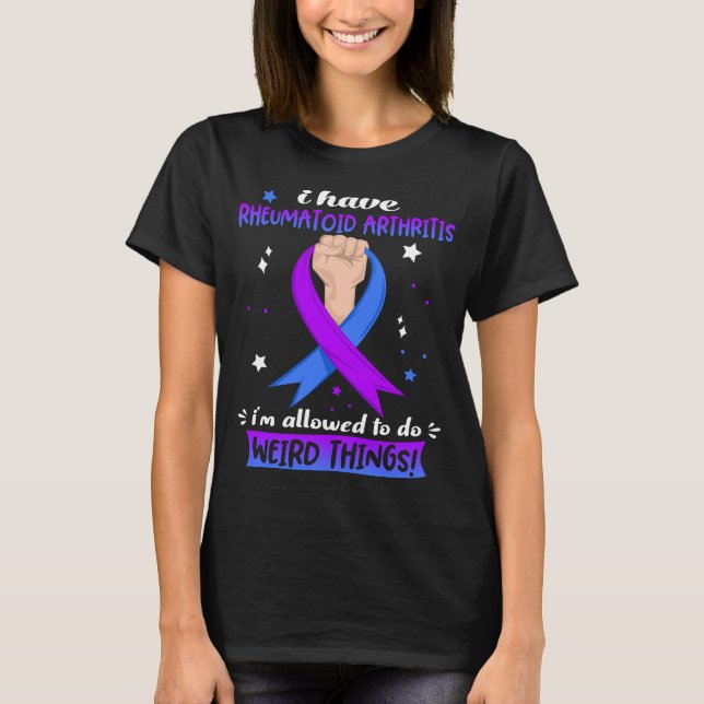 Boxhandschuhe Rheumatoide Arthritis Krieger T-Shirt (Vorderseite)