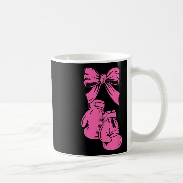 Boxhandschuhe Rosa Ribbon Brustkrebs Bewusstsein Kaffeetasse (Rechts)
