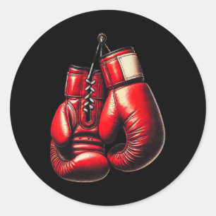 Boxhandschuhe Rot Boxen Sport Boxer Kickboxen Runder Aufkleber