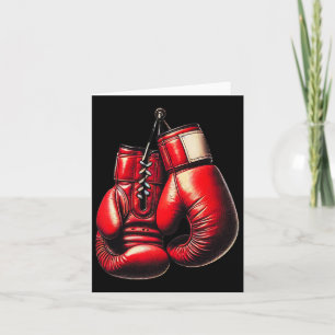 Boxhandschuhe Rotes Boxen Sport Boxen Kickboxing Karte