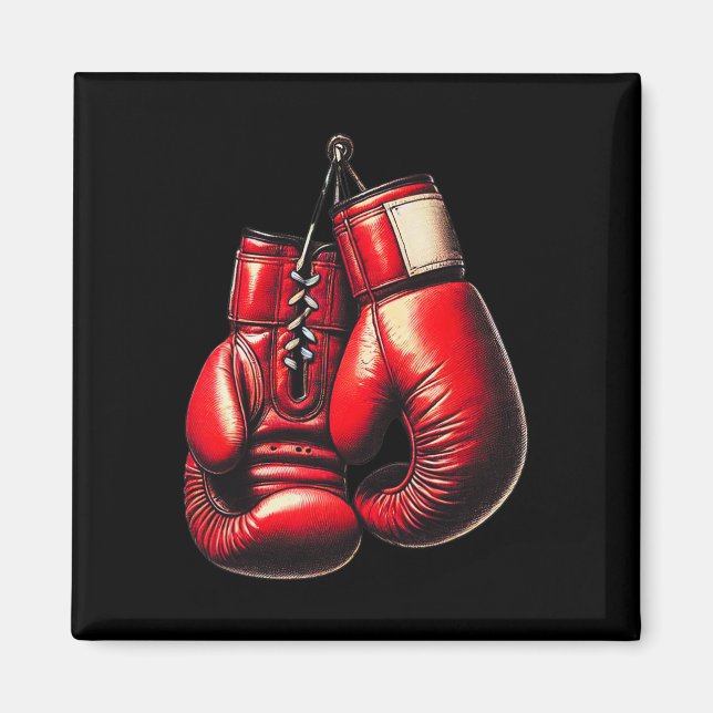 Boxhandschuhe Rotes Boxen Sport Boxen Kickboxing Magnet (Vorne)