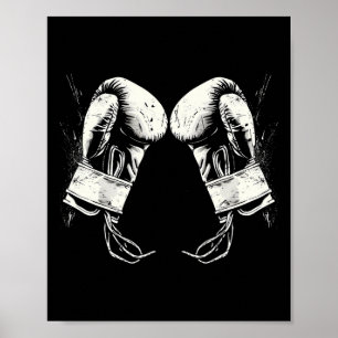 Boxhandschuhe Silhouette Poster