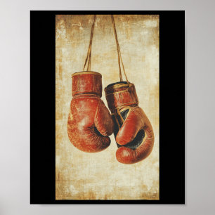 Boxhandschuhe Sport Boxer Aufforderung Vintager Mi Poster