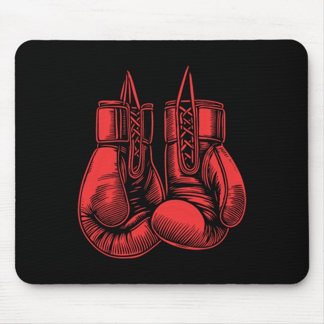 Boxhandschuhe Sport Boxer Kickboxer Workout Fighti Mousepad (Vorne)
