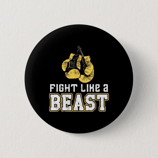 Boxhandschuhe Thai Boxing Muay Thai Kickboxen Fech Button (Vorderseite)