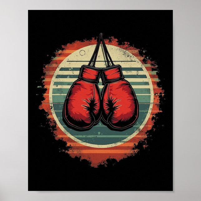 Boxhandschuhe Vintage  Poster (Vorne)