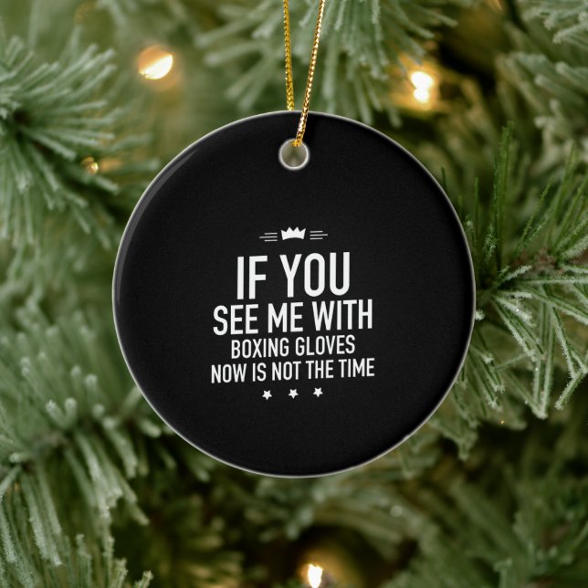 Boxhandschuhe weiß keramik ornament (Baum)