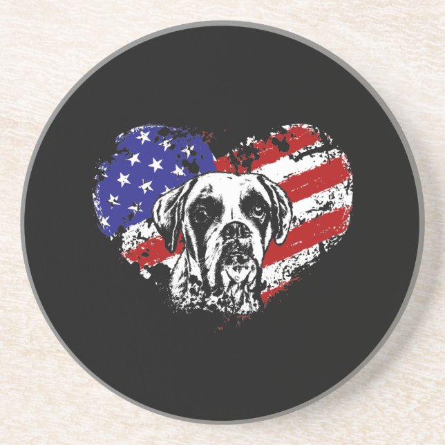 Boxherz Getränkeuntersetzer (Vorne)