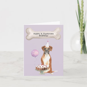 Boxhund Birthday Feiertagskarte