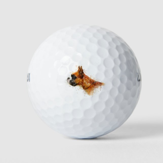 Boxhund Golfball (Vorderseite)