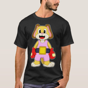 Boxhund mit Boxhandschuhen T-Shirt