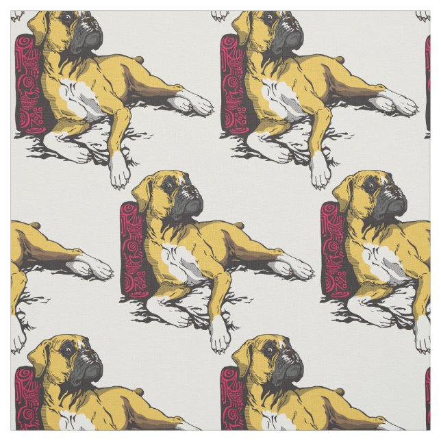 Boxhund Stoff (Muster)