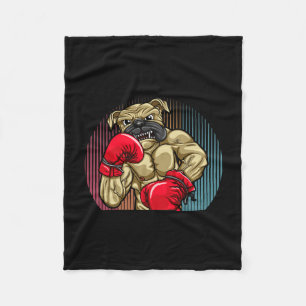 Boxhunde tragen Heavyweight Boxhandschuhe Bulld Fleecedecke