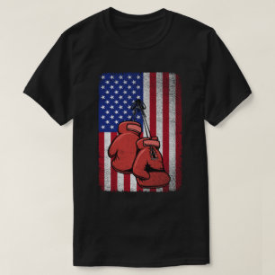 Boxing 4. Juli: Vintage US-amerikanische Flagge T-Shirt
