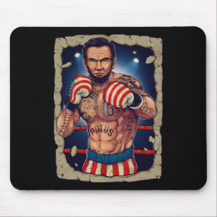 Boxing Abe Lincoln 4. Juli Shirt Abe Lincoln J Mousepad