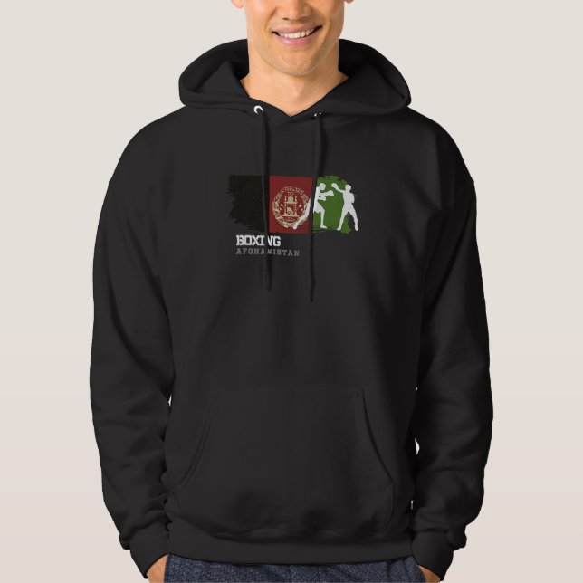 Boxing Afghanistan Combat Sports Fighter Boxing Hoodie (Vorderseite)