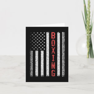 Boxing American Flag 4. Juli Cool Boxer Novelt Karte