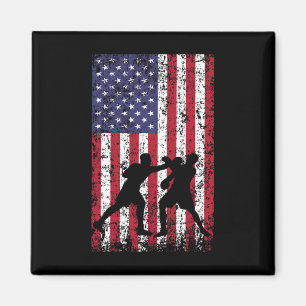Boxing American Flag Magnet
