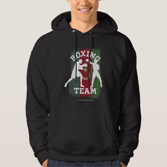 Boxing Azerbaijan Combat Sports Fighter Boxing Hoodie (Vorderseite)
