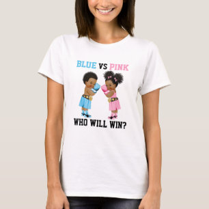 Boxing Babies Boy Girl Gender Reveal Blau oder Ros T-Shirt